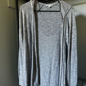 American Eagle Outfitters Gray Open-Front Sweater